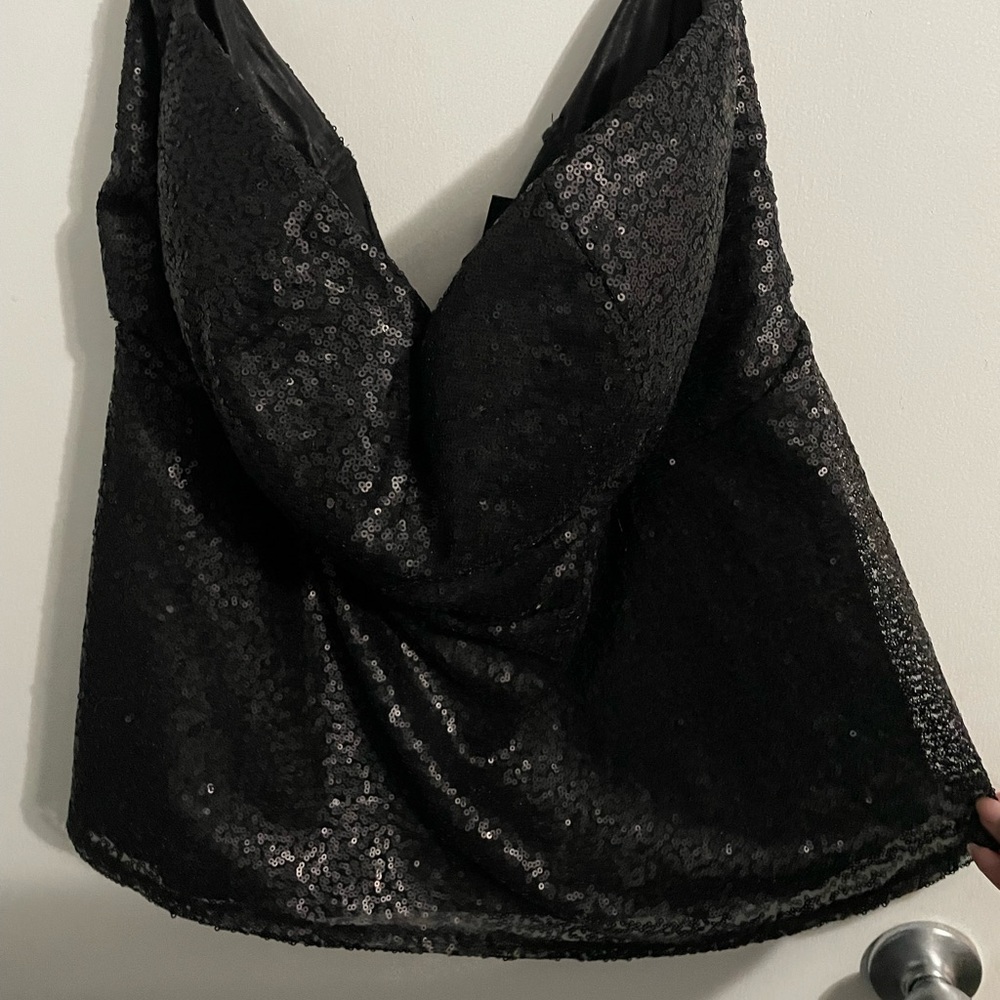 Strapless Lined Bodice with Sequins